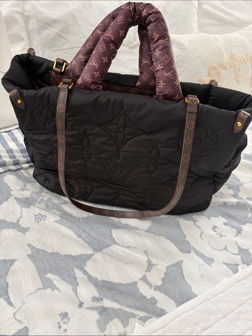 LV Econyl onthego GM pillow tote dupe